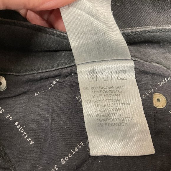 ARTICLES OF SOCIETY Woman's Black Denim Jeans Size 28 Mid Rise - Picture 11 of 15